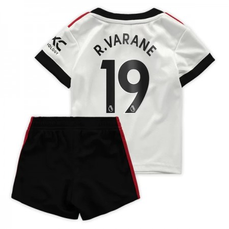 Virallinen pelipaita Manchester United R. Varane 19 Vieras 2022-23 Lyhythihainen - Lasten ( + Lyhyet housut )